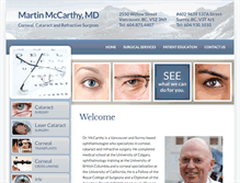 Tablet Screenshot of mccarthyeye.com